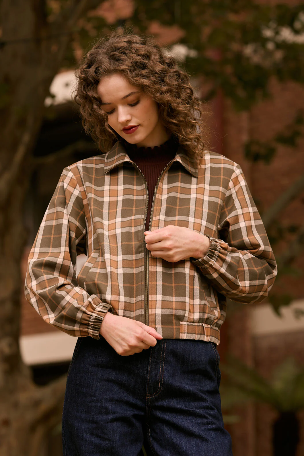 Vera Check Bomber Jacket