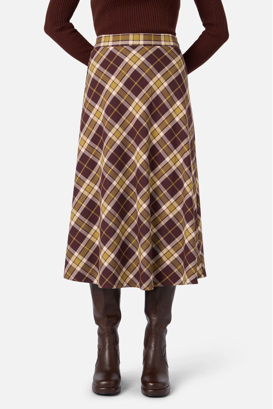 Vera Check Midi Skirt - Image 7