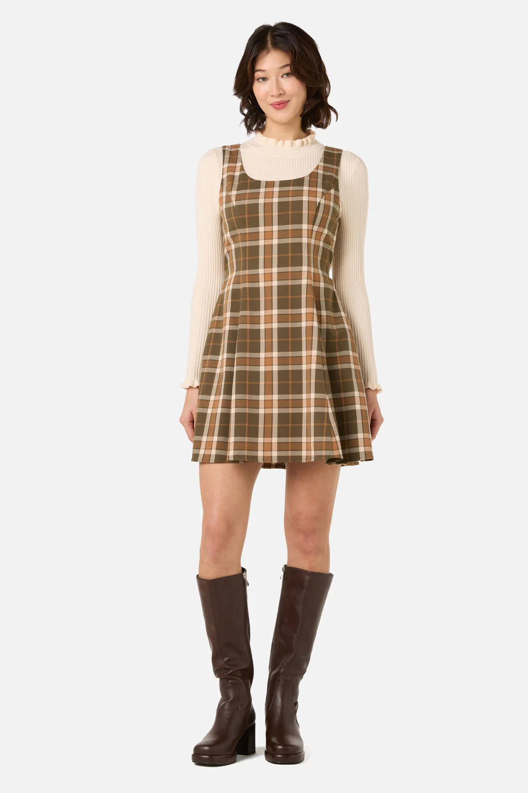 Vera Check Mini Dress - Image 2