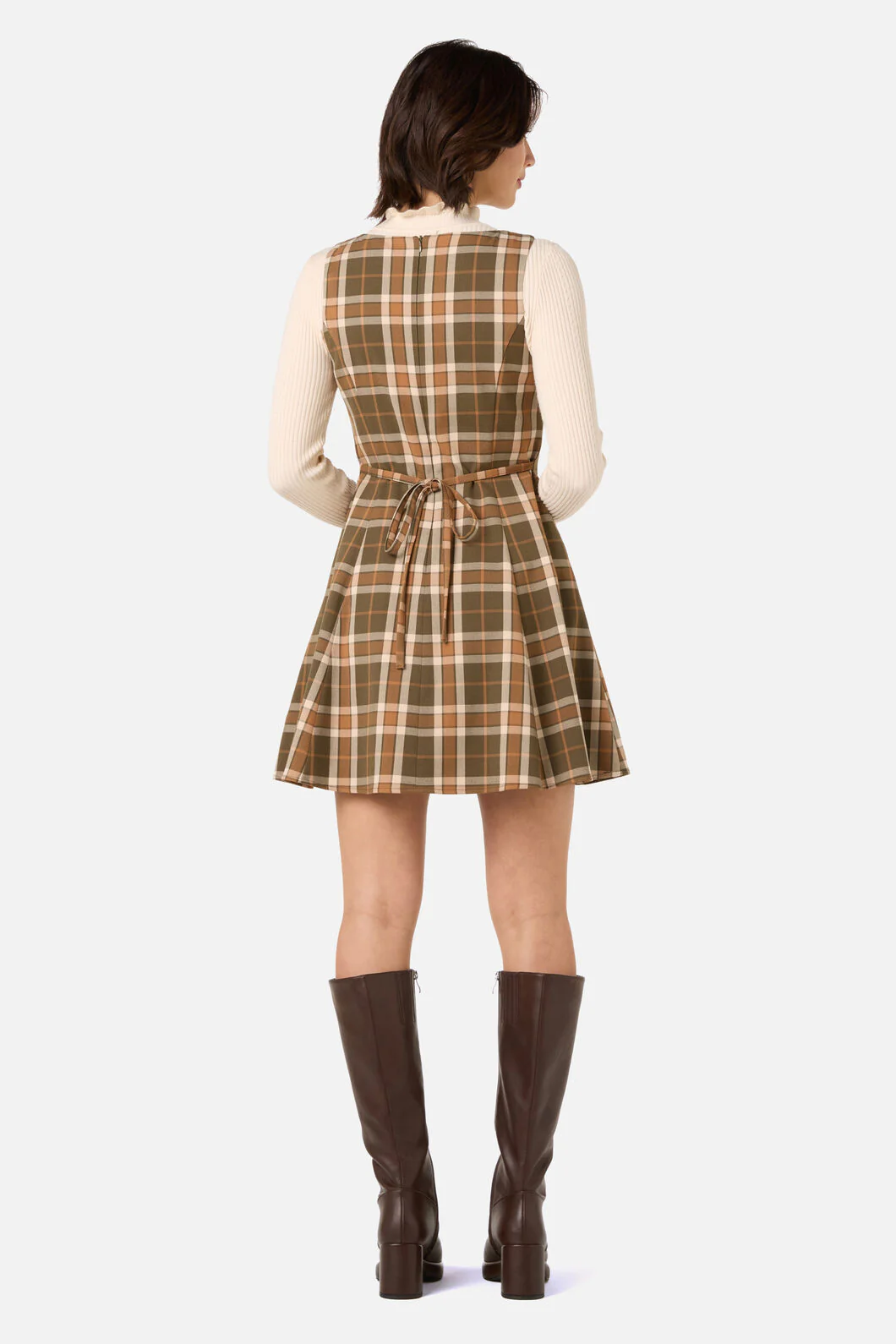 Vera Check Mini Dress - Image 4