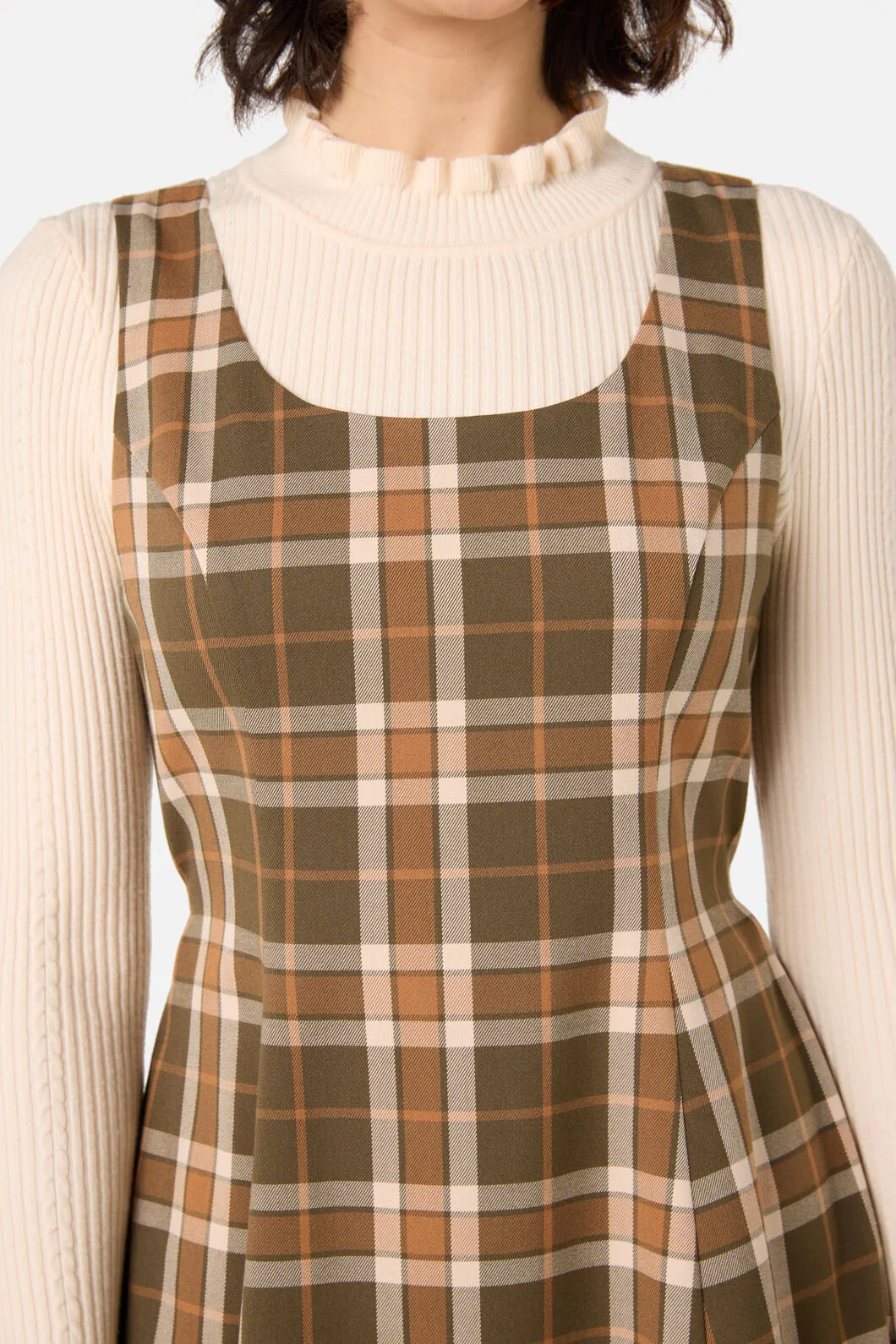 Vera Check Mini Dress - Image 7