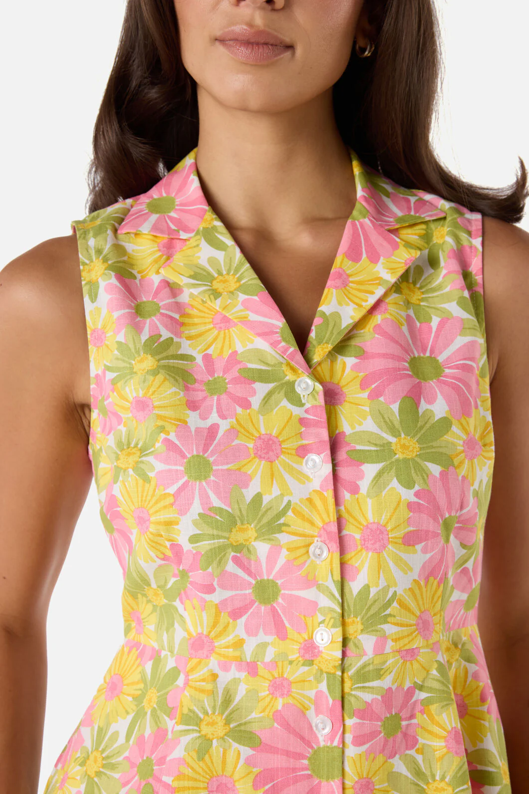 Vintage Daisy Mini Shirt Dress - Image 6