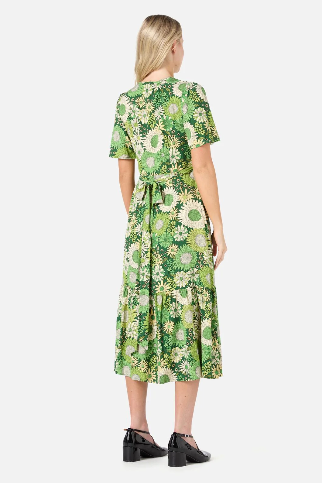 Viva Floral Midi Wrap Dress - Image 8