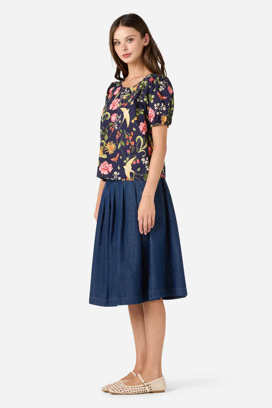 Whimsical Garden Sleeved Top - Image 3