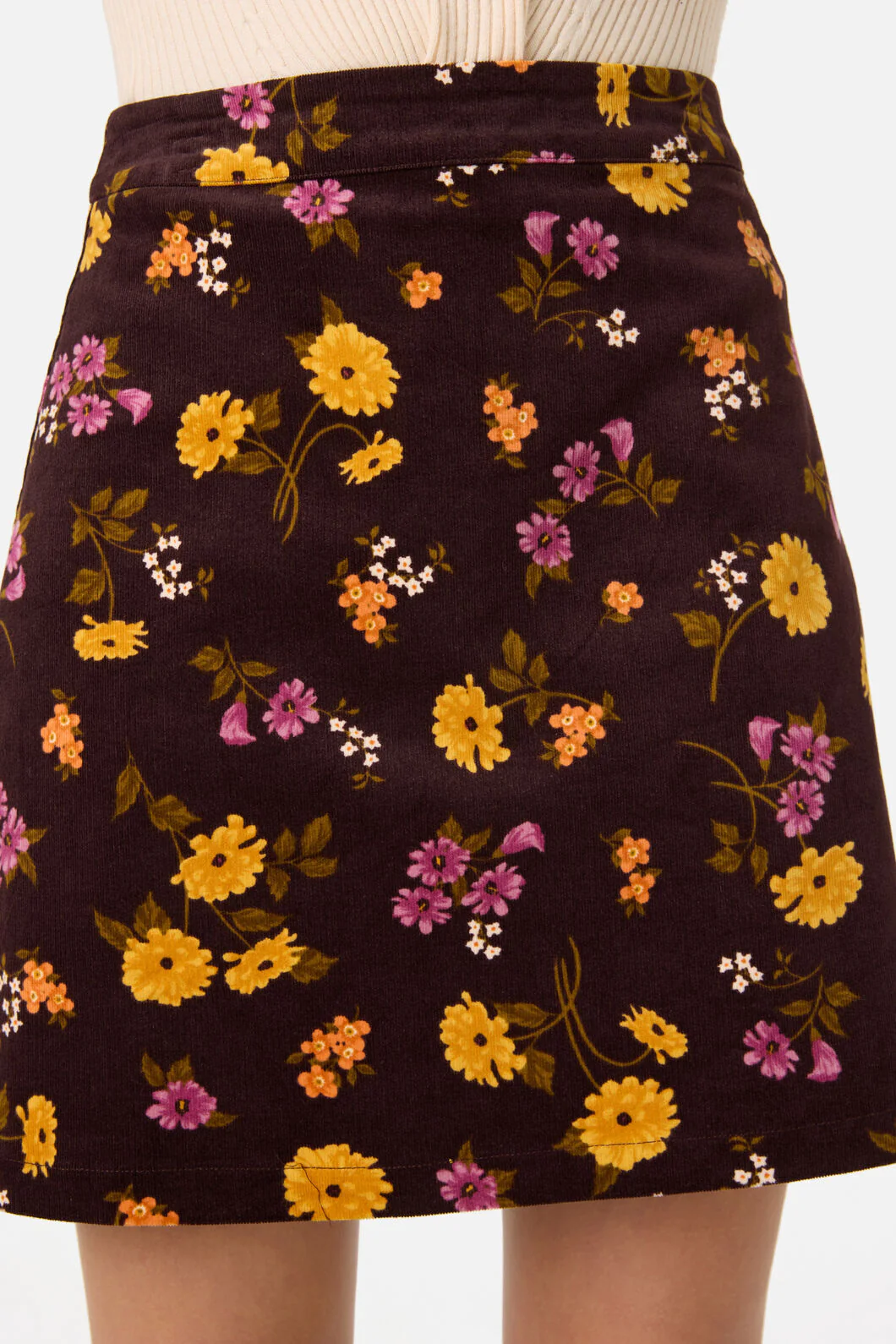 Winona Flower Corduroy Skirt - Image 6