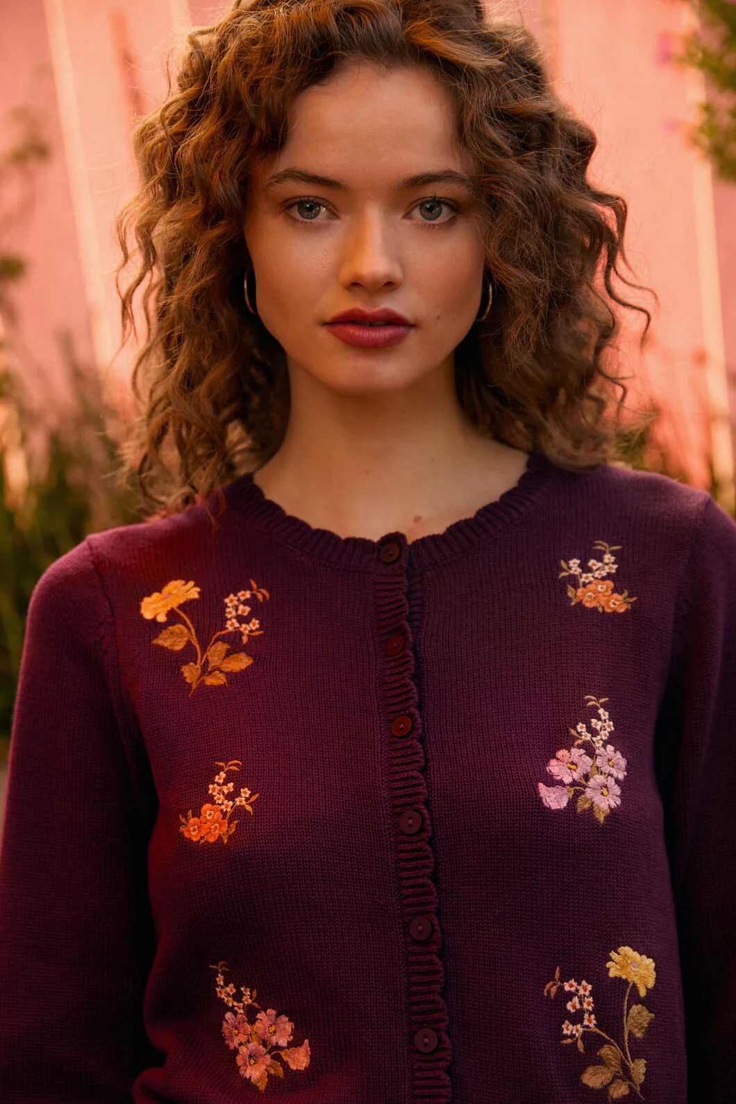 Winona Flower Embroidered Cardigan - Image 3