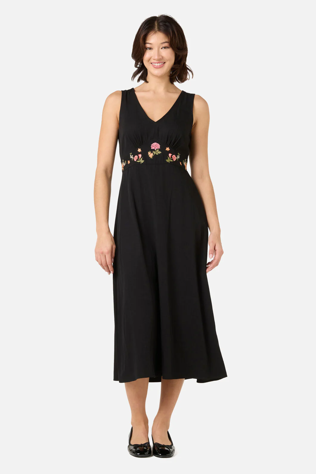 Winona Flower Emb Midi Dress