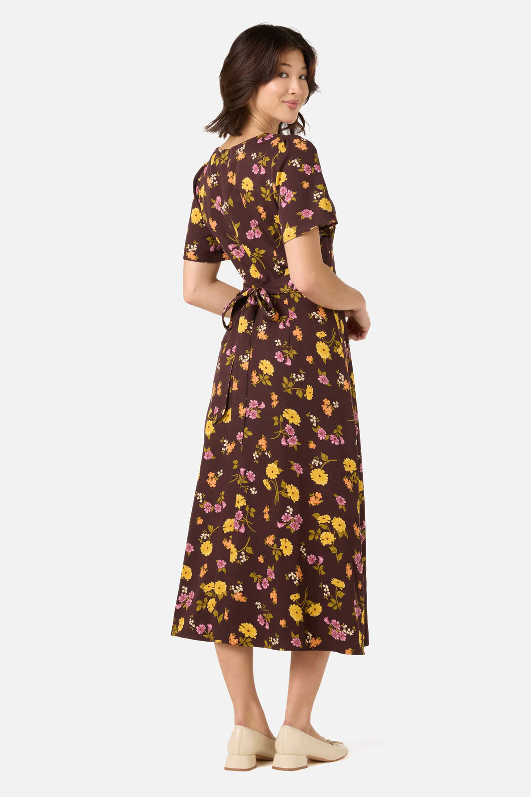Winona Flower Midi Dress - Image 3