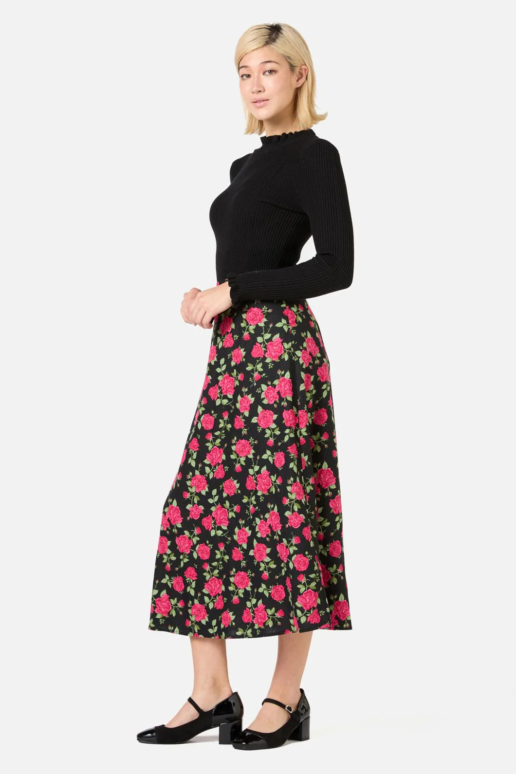 Winter Rose Midi Skirt - Image 4