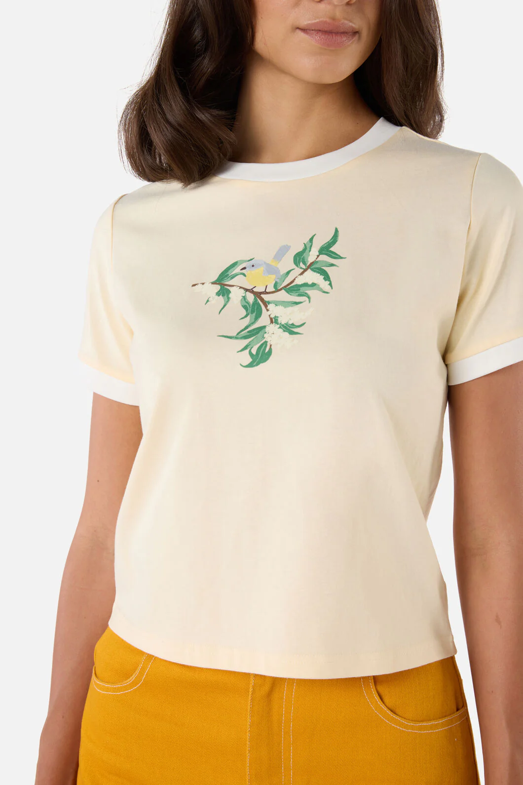 Yellow Robin Ringer Tee - Image 5