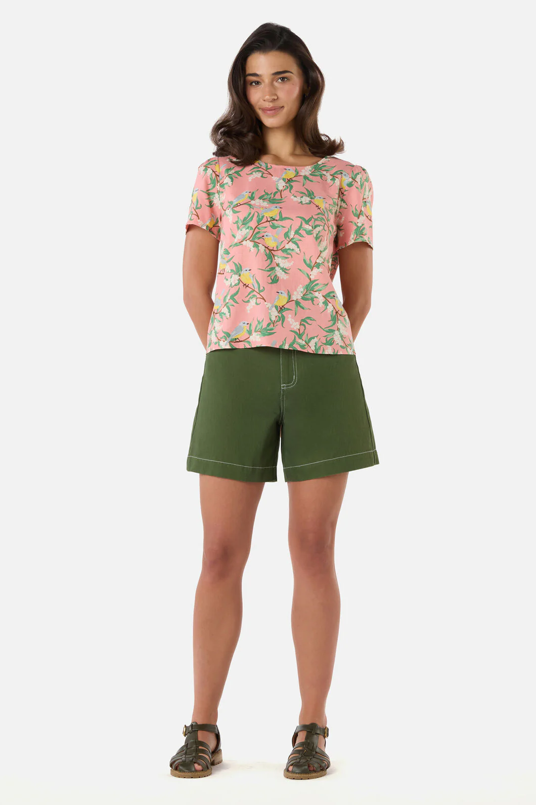 Yellow Robin Short Sleeve Top