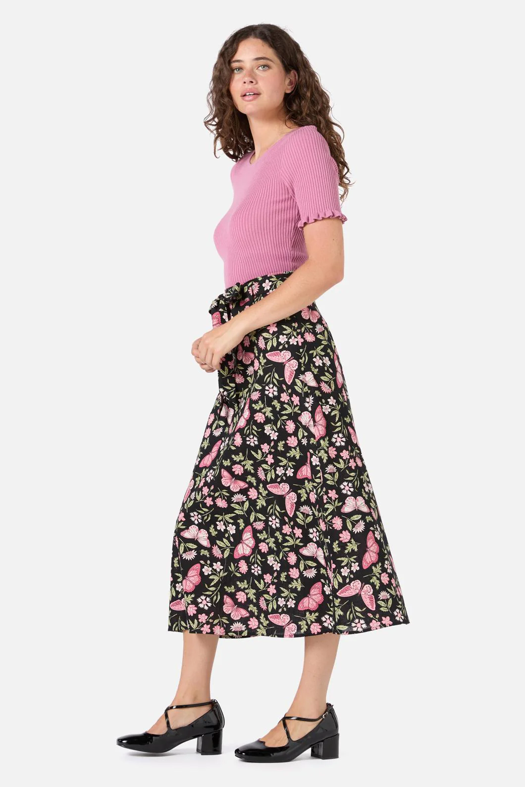 Yvette Butterfly Midi Skirt - Image 3